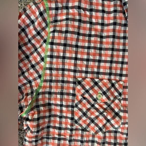 Arnold Zimberg NWT gingham cotton blend button up shirt size XL - Picture 4 of 14